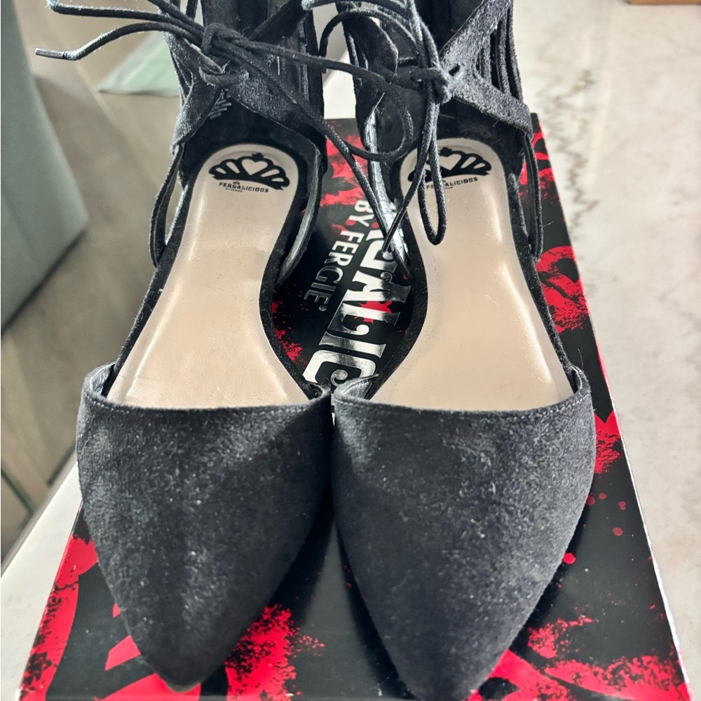 Fergalicious Black Women's Flats 7.5